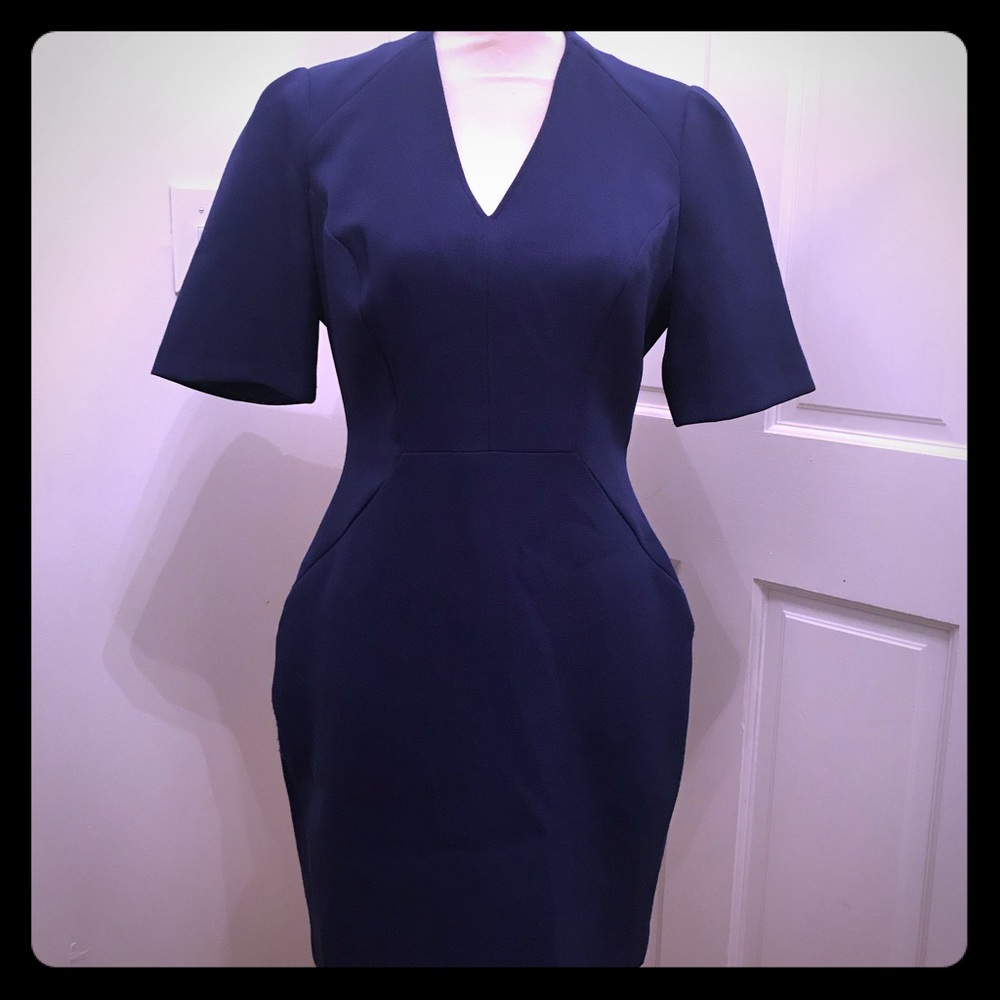 Reiss fitted deep royal blue dress